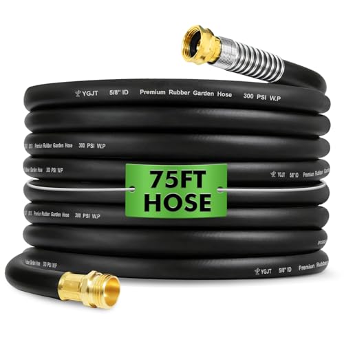 Heavy Duty Garden Hose 75FT x 5/8", 300psi Working, 1100psi Burst - size: 5/8 75FT Male to Female