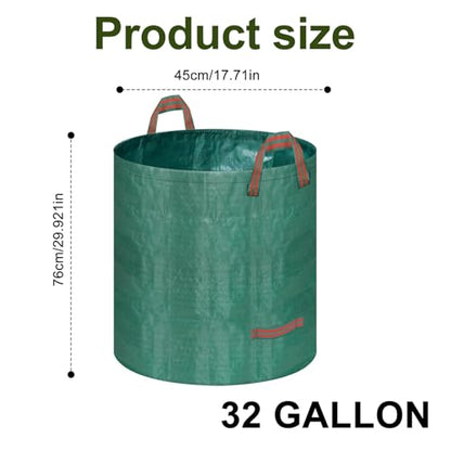 Garden Waste Bags 72 Gallon,Reusable Heavy Duty Yard Leaf with Plastic Ring
