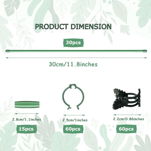 165Pcs Adjustable Plant Support Stake for Potted Plant Flower Tomato Orchid