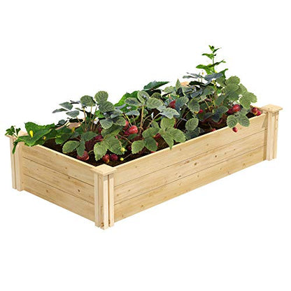Greenes Fence Premium Cedar Raised Garden Bed, 2' x 4' x 10.5" (3/4" Thick) (2-Pack) - Made in USA with North American Cedar - size: 2' W x 4' L x 10.5" H (2-Pack)