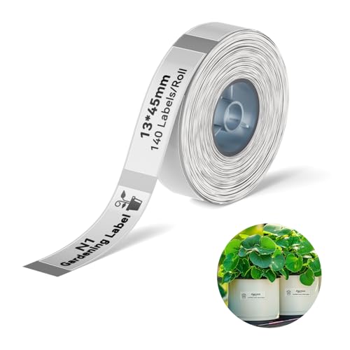 NIIMBOT Plant Label 13×45mm (0.51'' x 1.77''), Only for N1(B18) Label Maker - color: 0.51''×1.77''-clear Gardening