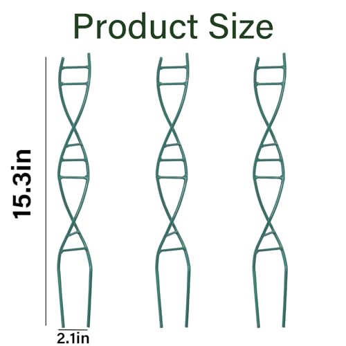 3PCS Indoor Plant Trellis for Potted Plants - Metal Houseplant Trellis - color: Green