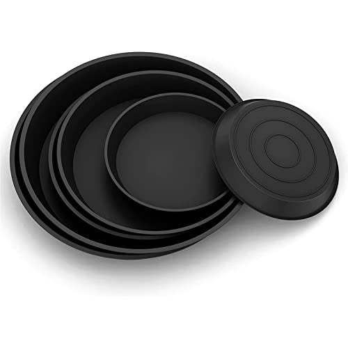 6 Pack Plant Saucer 4 6 8 Inch Plastic Plant Tray, Sturdy and Durable Flower Pot Container Accessories Plant Pot Saucers for Indoor and Outdoor (4 6 8 Inch, Black) - size: 4 6 8 Inch