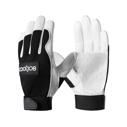 COOLJOB Thorn Proof Garden Work Gloves Men, Abrasion-resistant Palm, M-XL - size: Medium