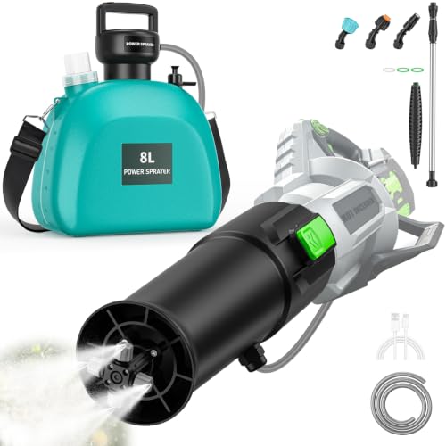 2-in-1 Battery Powered Sprayer Compatible for EGO Leaf Blower 530 575 580 - color: Green