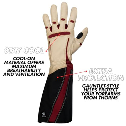 Bionic Women's Rose Pruning Gardening Gloves (One Pair)