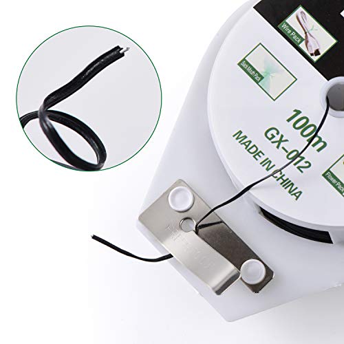 328ft (100m) Twist Ties, Plant Ties for Vines Garden Wire with Cutter for Gardening Home Office, Multi-Function Black Plastic Coated Wire - color: Black
