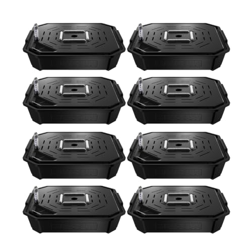 VIVOSUN 8-Pack FlexFeed Self-Watering Pots, Auto Irrigation Fabric Pot Base with Water Meter & Maintenance Window, for Use Indoors/Outdoors in Grow Tents, Greenhouses, Gardens - size: 8-Pack Pots