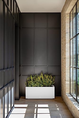 Veradek Block Series Long Box Planter - Rectangular Outdoor Planter - color: White, size: Large
