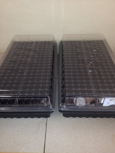 Seed Starting Kit (2ea) Seed Trays, 200 Cell Plug Trays, Humidity Dome Lids, Cloning