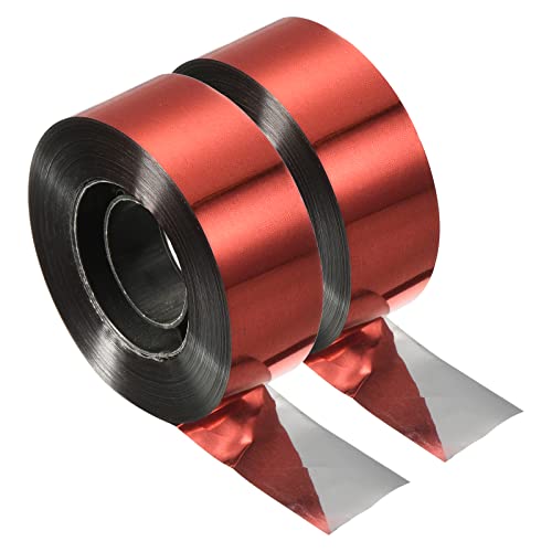 PATIKIL Bird Reflective Scare Tape, 2 Pack 328ft x 0.9" PET Double Sided Repelling Ribbon Keep Away Bird for Garden Farm Home, Red