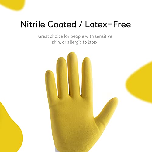 HANDLANDY 2/3/6 Pairs Womens Gardening Gloves, Garden Gloves for Women - color: Blue & Yellow & Violet (3 Pairs), size: Medium