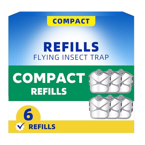 Compact Flying Insect Trap Indoor Refill Kit & 6 Cartridges - style: 6 Cartridges