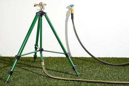 2-Pack Orbit 1/2 -inch Heavy-Duty Brass Impact Sprinkler on Adjustable 22-48-inch Metal Tripod Base - style: 2-Pack Brass Impact Sprinkler