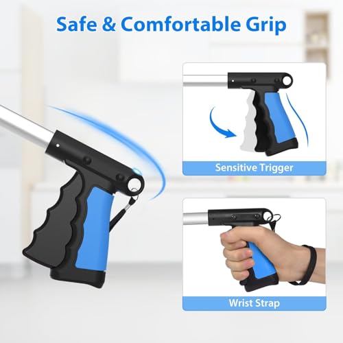 43" Grabber Reacher Tool Foldable Extension Grabber for Seniors Blue - size: 43-Inch