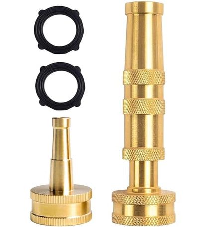 Solid Brass Adjustable Twist Hose Nozzle - style: Nozzle Twist+Jet 2P
