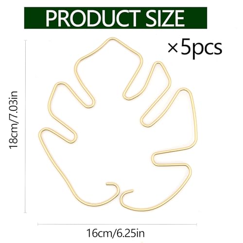 5PCS Metal Plant Stem Support-Monstera Stabilizer Grapple Holder - size: 7.03*6.25IN