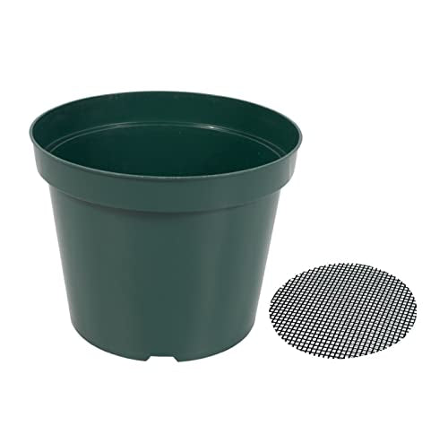 RooTrimmer 40 Pack 4 Inch Plastic Nursery Pots with Mesh Pad, Thick Sturdy Plastic Plant Pots with Drainage Holes Indoor/Ourdoor Flower Planter Pots, Green - color: Green, size: 4 Inch 40 Pack