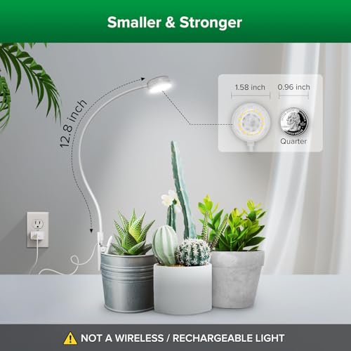 SANSI Grow Lights for Indoor Plants, Pot Clip On LED Plant Light, 5W 2-Pack - size: 2-Pack