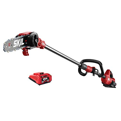 SKIL PWR CORE 40 Brushless 40V 10'' Pole Saw Kit with Over 9ft. Telescoping Shaft & Angled Head, Includes 2.5Ah Battery and Auto PWR Jump Charger - PS4561C-10 - style: 40V 10" Pole Saw Kit