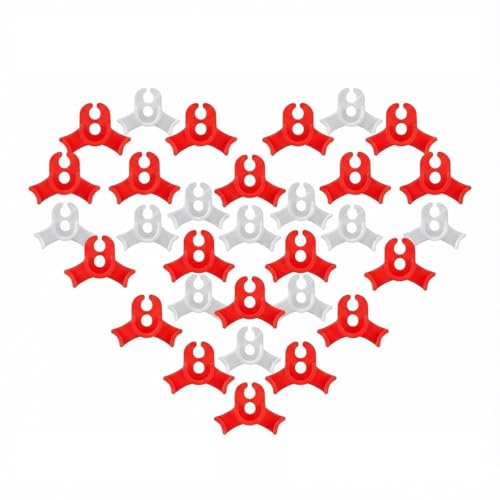 40 Pcs Low Stress Training Clips, Plant Training Clips, 90 Degrees Bud Trainer Clip Bud Bender for Plant Gardening (20 White+20 Red) - color: White Red