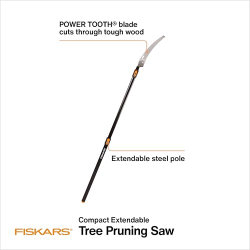 Fiskars 3-8 Ft Extendable Manual Pole Saw with 12" Hand Saw Blade - style: 3-8 ft Standard Saw