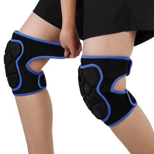 Wanlvhu Women Men Knee Pads for Gardening, House Cleaning, Construction Work, Volleyball, Adjustable Flooring Kneepads Kneeling Cushion with Thick EVA Foam Padding (Blue, X-Large) - color: Blue, size: X-Large