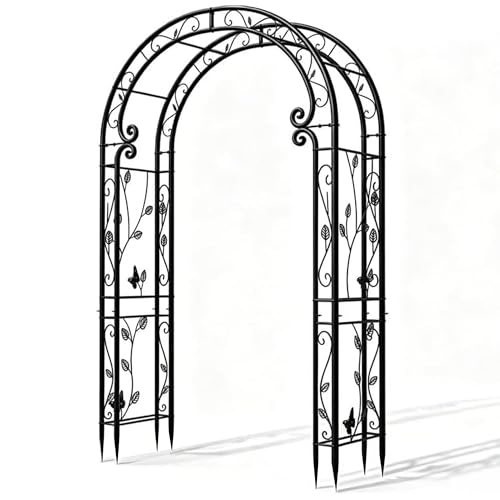 Sturdy Metal Garden Arch with Rust-Resistant Finish,Garden Abor-88 H*51" L - size: 88"(H)*51"(L)*17"(W)