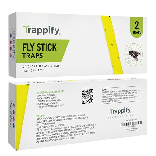 Trappify Hanging Fly Trap & Fruit Fly Traps for Indoors, Yellow, 2 Pack - size: Pack 2