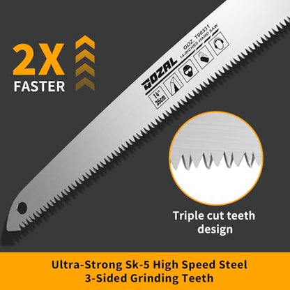 YIAD 13" Pruning Saw, Curved High Carbon Steel Hand Saw with Sheath - size: 13-Inch Straight