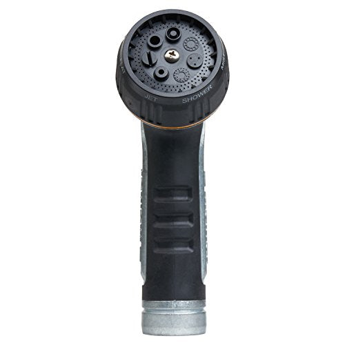 Melnor XT Metal 7-Pattern Hose Nozzle: Rear Trigger, Slip-Resistant Grip - size: Multi-Pattern, style: Heavyweight Rear Trigger