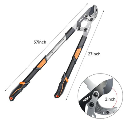 AIRAJ 27-37''Anvil Loppers for Tree Trimmer Heavy Duty with Compound Action