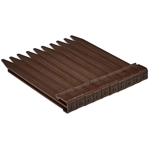 Amazon Basics Flexible Landscape Edging Coil for Garden Border, Flower Beds, Lawn and Pathways, 5 inch x 40ft, Brown, 10 Stakes (Pack of 2) - size: 5" (Pack of 2)