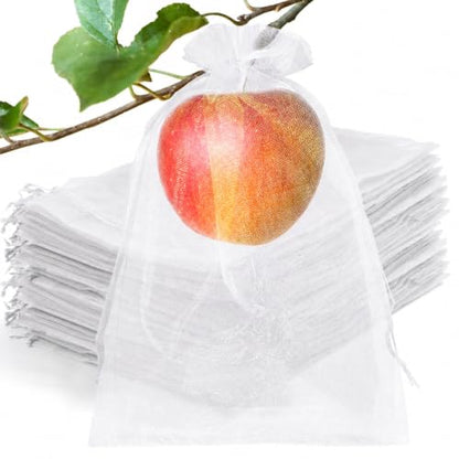 50 Pcs Fruit Protection Bags, 6×9 in Mesh Cover Nets for Tree, White - color: White, size: 6×9 in