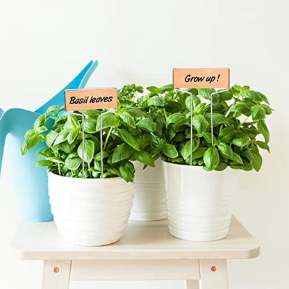 KINGLAKE GARDEN Copper Plant Labels 20 Pack Metal Plant Labels