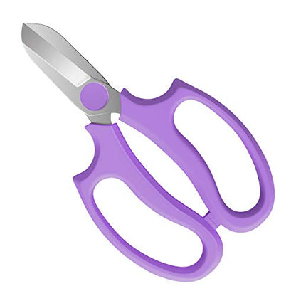 Housolution Flower Scissors, Premium Steel Garden Pruning Shears, Purple - color: Purple, size: 1 Pack