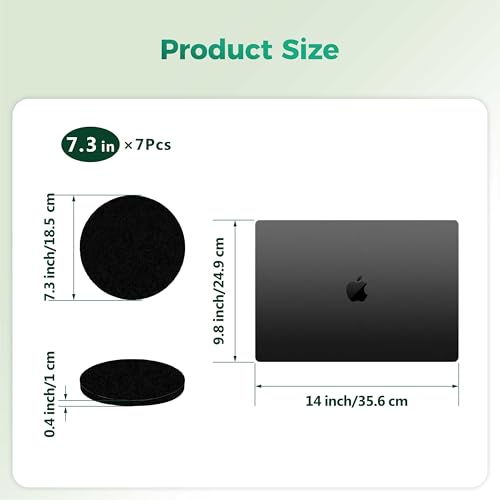 7.3 Inch Round Activated Carbon Compost Bin Filters - size: 7.3''x7.3''x0.4''