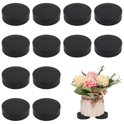 12 Pack 2IN Invisible Separable Pot Feet, Solid Rubber Non-Slip Plant Risers for Outdoor/Indoor Planters, Patio Deck Garden - color: Separable
