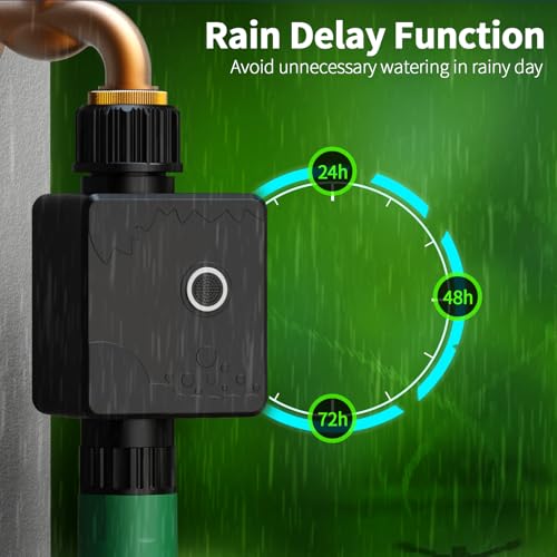 WiFi Water Timer for Garden Hose, Sprinkler Timer with 1 Outlet for Lawns and Yard, Rain Delay/Remote/Manual/Automatic Drip Irrigation System Programmable Faucet - size: 1-1 Zone Smart