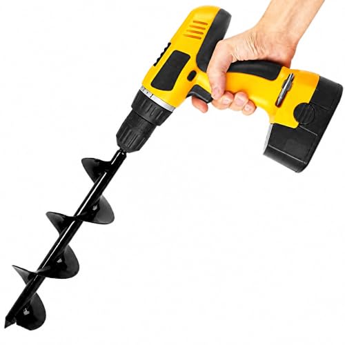 ERYTLLY Bulb Planter, Auger Spiral, Garden Planter Tool 3 x 12 inch,Rapid Umbrella Hole Digger for Planting Bulb Seedlings Bedding Tulips, and Digging Weeds Roots - size: 3*12inch