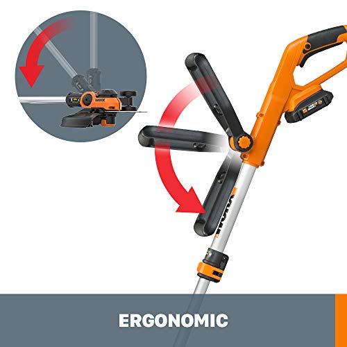 Worx 20V 12" 2-in-1 Cordless String Trimmer & Electric Lawn Edger, WG162 - style: 12" 20V Trimmer w/(1) 2.0 Ah Battery