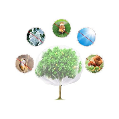 Drawstring & Zipper Fruit Tree Netting Cover - Reusable Bird Netting for Blueberry Bushes, Anti-Cicada/Deer/Squirrel Large Plant Protection Net - size: 3.9×2.6Ft