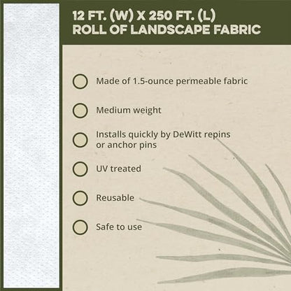 Dewitt Plant Cover Fabric - 1.5 oz Garden Frost Blanket - 4 Pack - Fabric - size: 4 Pack