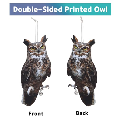 3PCS Flat Fake Owl Garden Owls, Pigeon Scare Devices - color: Dark Brown Owl 3pcs
