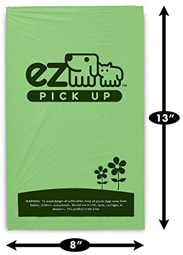 1000 Pet Waste Disposal Dog Poop Bags, EZ Pickup Bags Green (Single roll, not on Small Rolls) - size: 1000 Count (Pack of 1)