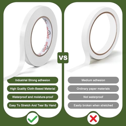 2 Rolls White Floral Tape 1/2" x 30Yd Waterproof Florist Tape - size: 2 rolls,whtie 1/2 Inch x 30 Yard