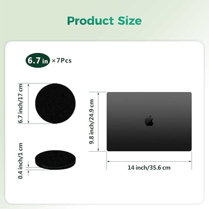 6.7 Inch Round Activated Carbon Compost Bin Filters - size: 6.7''x6.7''x0.4''