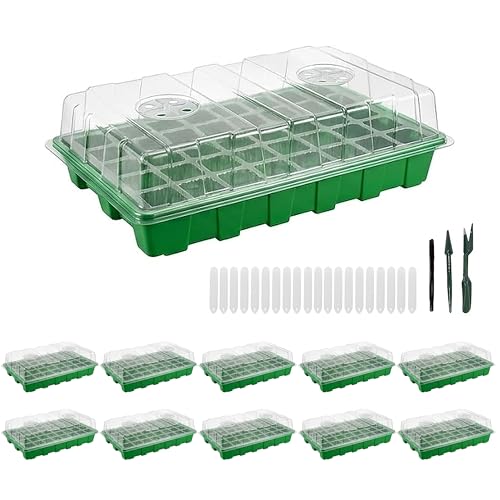 Gardzen 10 Pack 40 Cell BPA Free Seed Starter Tray Kit - size: 10-Pack