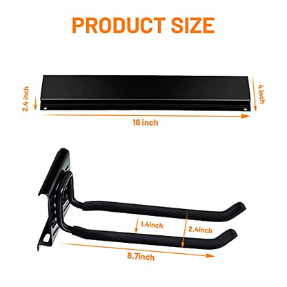 Wallmaster Garage Storage Organization Wall Mount Folding Chair Hangers - size: 6Hooks+3Panels