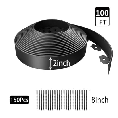 Kryonix 2 in x 100 ft Landscape Edging with Stakes - size: 2IN x 100FT